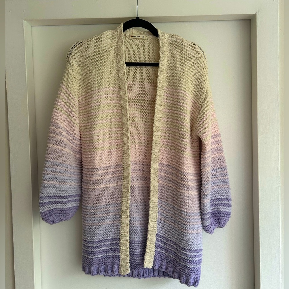 Marine Layer cotton pastel ombre oversized cardigan